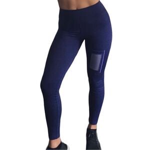 Lume Smart Leggings Navy Blue High Rise Pull-On Stretch Athletic Active Sz XS